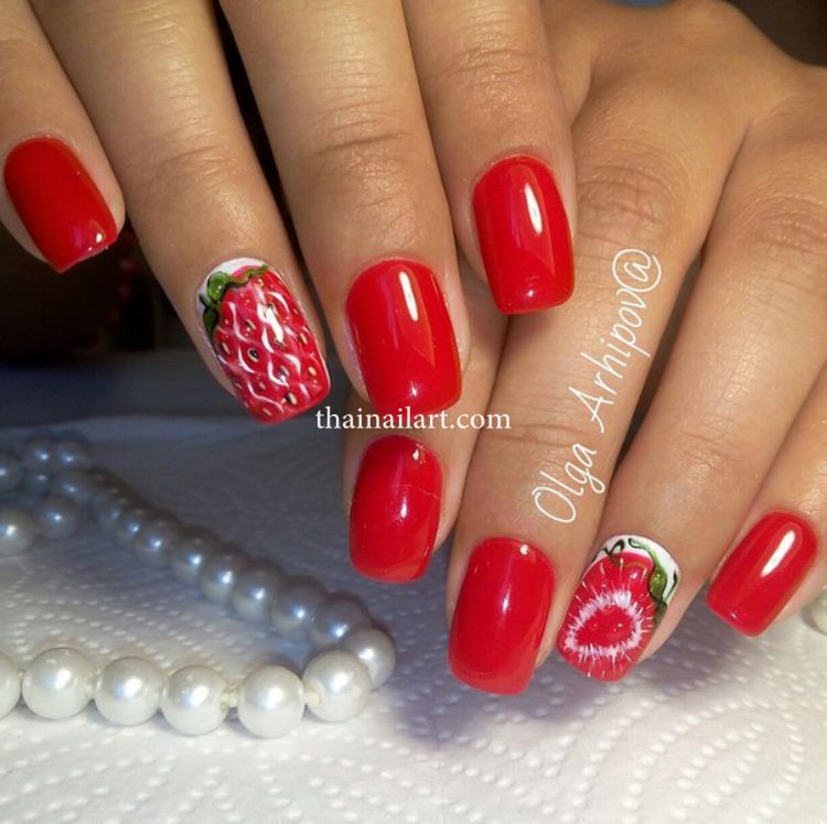 strawberry-nails