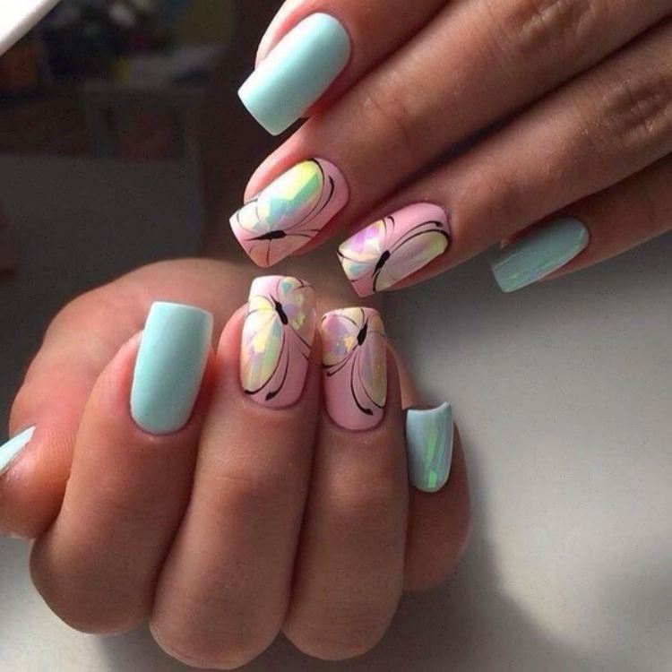 Butterfly cute nail art
