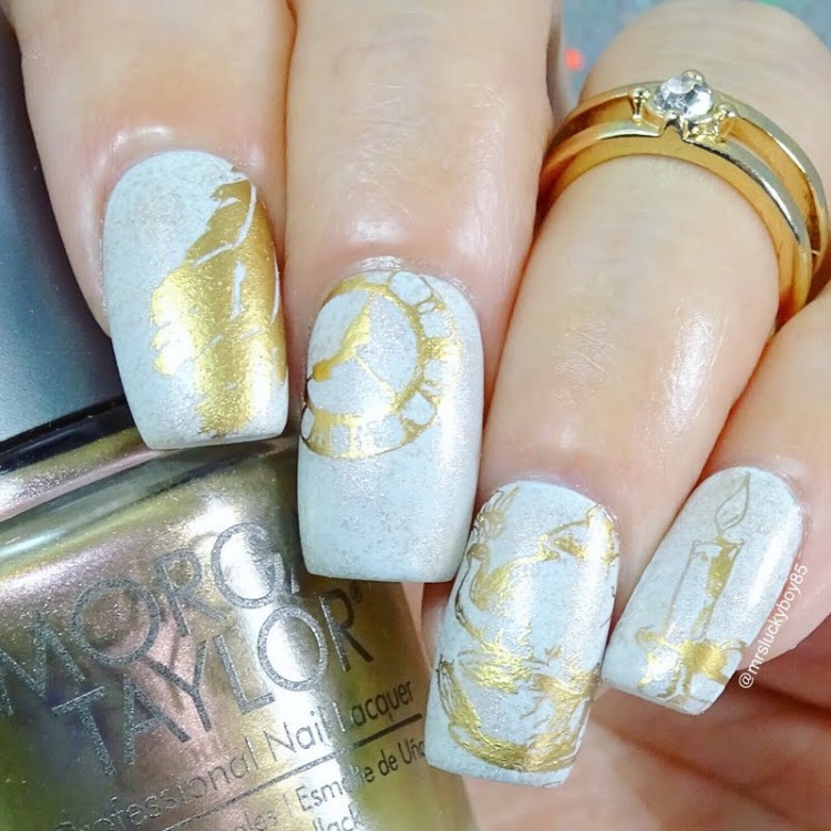 Beauty and the beast nail ideas