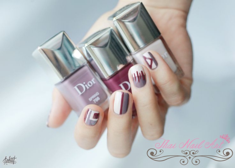 Nail art inspired by Christian Dior