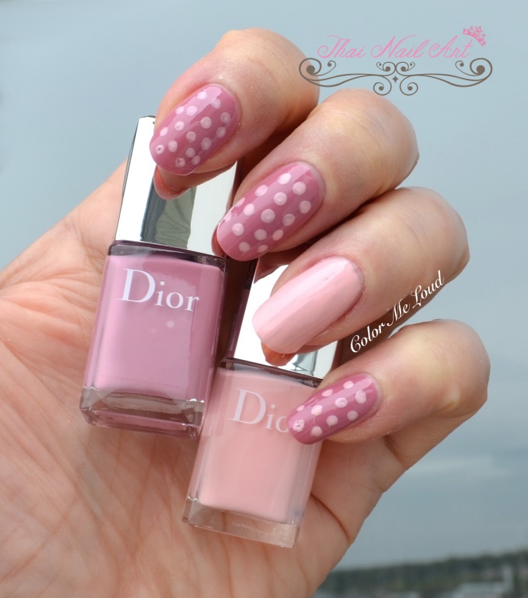 Nail art inspired by Christian Dior
