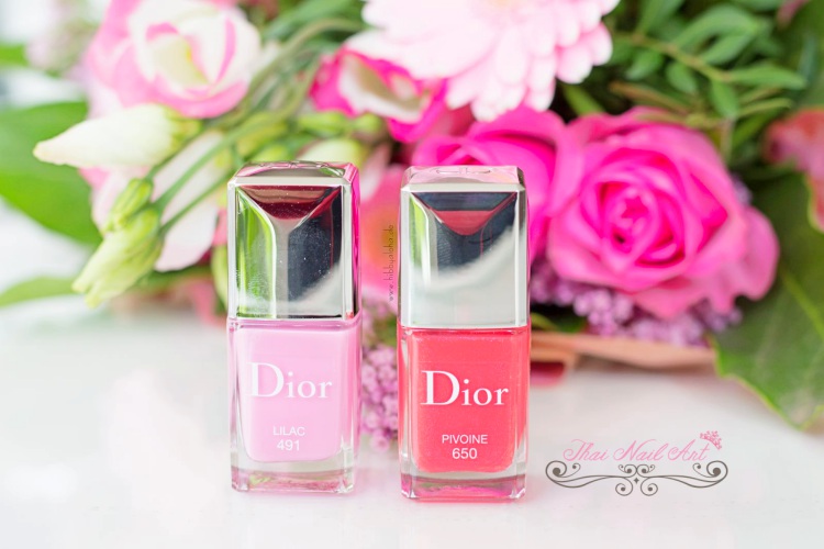 Nail art inspired by Christian Dior 