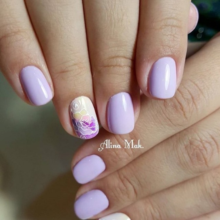 Purple Gel Nails