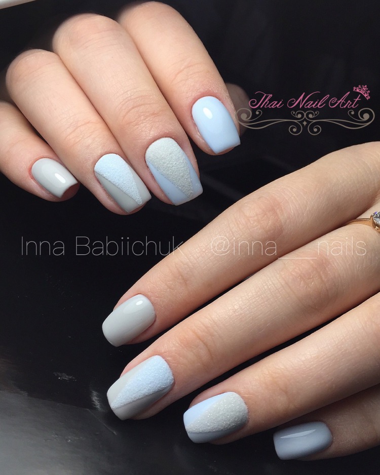 Light Blue Gel Nails